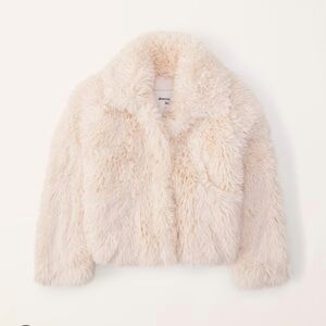 Abercrombie Kids Girls Furry Coat. Size 7/8